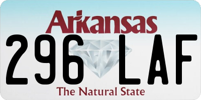AR license plate 296LAF