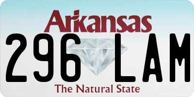 AR license plate 296LAM