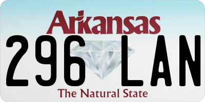 AR license plate 296LAN