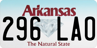 AR license plate 296LAO