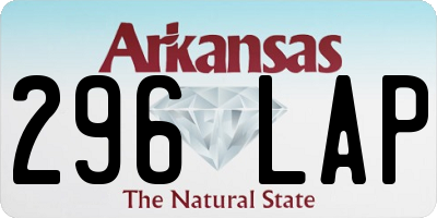 AR license plate 296LAP