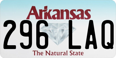 AR license plate 296LAQ
