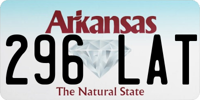 AR license plate 296LAT