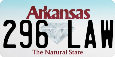 AR license plate 296LAW