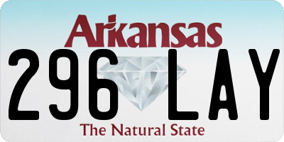 AR license plate 296LAY