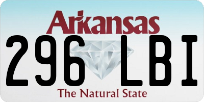 AR license plate 296LBI
