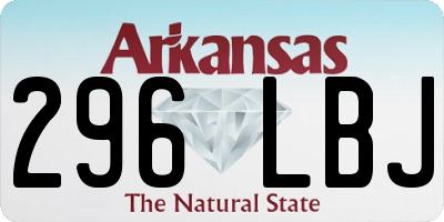 AR license plate 296LBJ