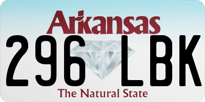 AR license plate 296LBK