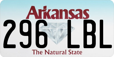 AR license plate 296LBL