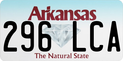 AR license plate 296LCA