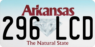 AR license plate 296LCD