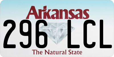 AR license plate 296LCL