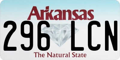 AR license plate 296LCN