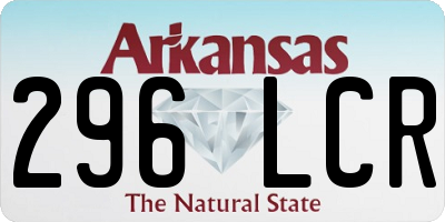 AR license plate 296LCR