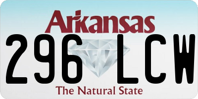 AR license plate 296LCW