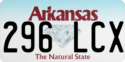AR license plate 296LCX