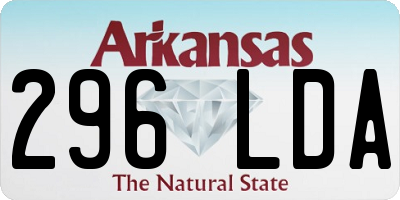 AR license plate 296LDA