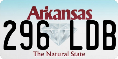 AR license plate 296LDB
