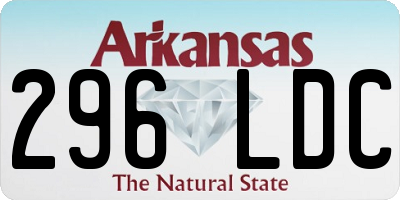 AR license plate 296LDC