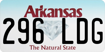 AR license plate 296LDG