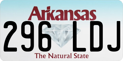 AR license plate 296LDJ