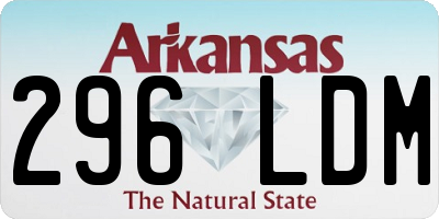 AR license plate 296LDM