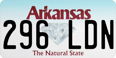 AR license plate 296LDN