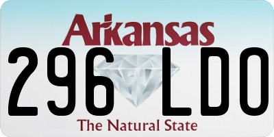 AR license plate 296LDO