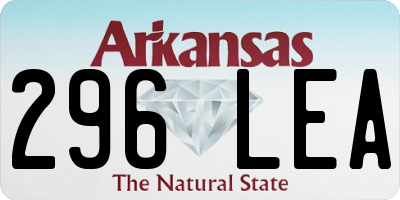 AR license plate 296LEA