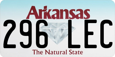 AR license plate 296LEC