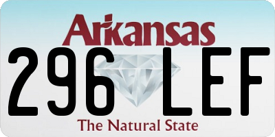 AR license plate 296LEF