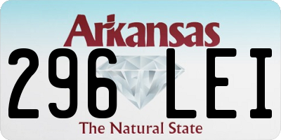 AR license plate 296LEI