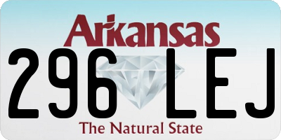 AR license plate 296LEJ