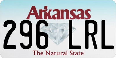 AR license plate 296LRL