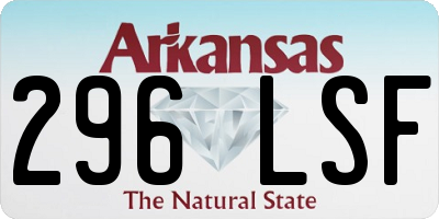 AR license plate 296LSF