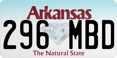 AR license plate 296MBD