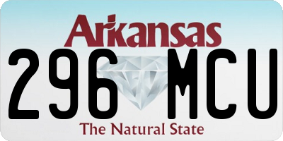 AR license plate 296MCU