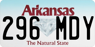 AR license plate 296MDY