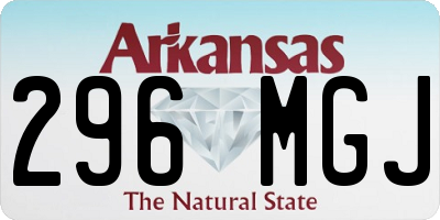 AR license plate 296MGJ