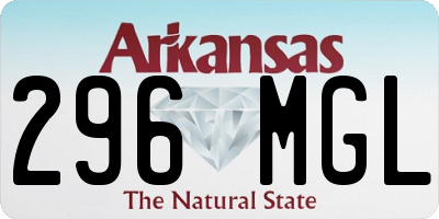 AR license plate 296MGL