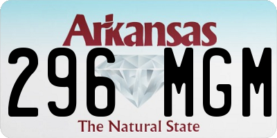 AR license plate 296MGM