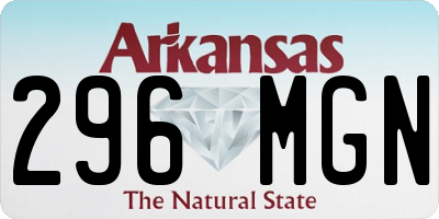 AR license plate 296MGN