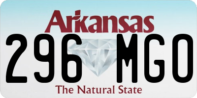 AR license plate 296MGO