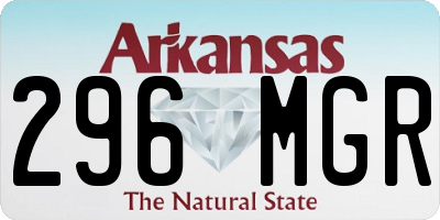 AR license plate 296MGR
