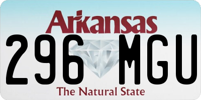 AR license plate 296MGU