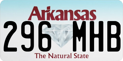 AR license plate 296MHB