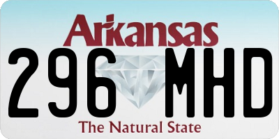 AR license plate 296MHD