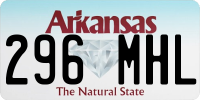 AR license plate 296MHL