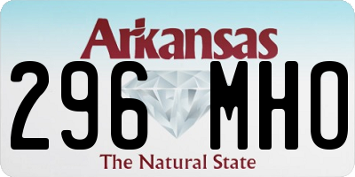 AR license plate 296MHO