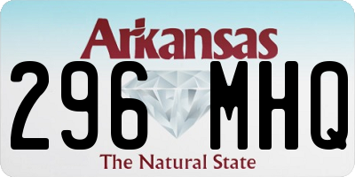 AR license plate 296MHQ